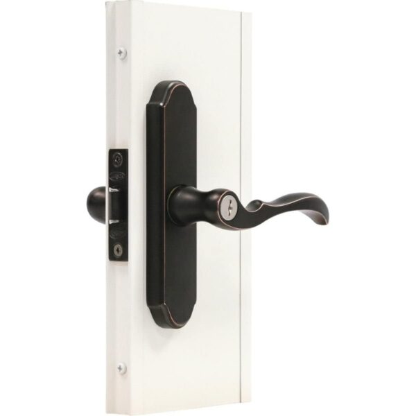 Larson Certified Storm Door M2 Mortise Aged Bronze Handle Set, Storm Door Handle Replacement with Keyed Deadbolt