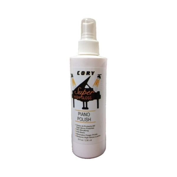 Cory Super High Gloss Piano Polish 8 Ounce Bottle for Pianos With High Gloss Finishes